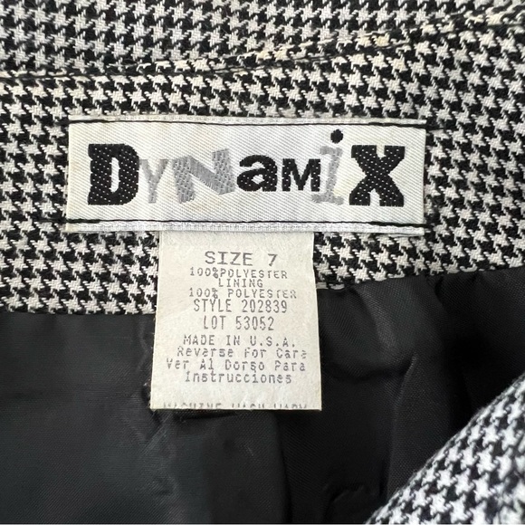 Vintage Mini Pencil Skirt Houndstooth Plaid Beautiful Condition Slit In Back - Picture 8 of 8